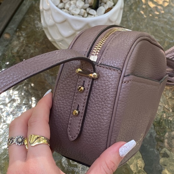 Kate Spade Purple Spade Logo Leather Crossbody - Picture 12 of 16